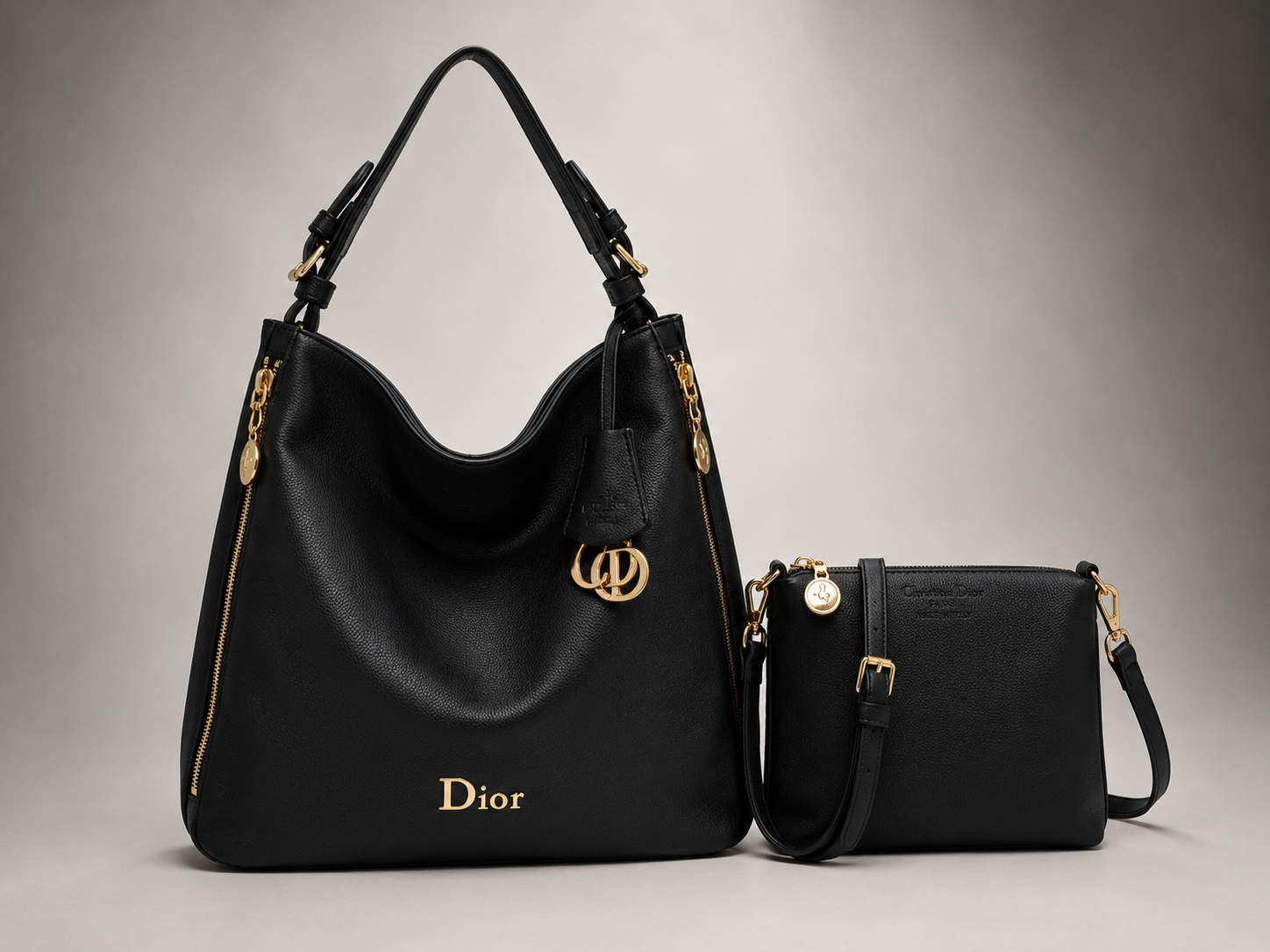 Dior Hobo Bag Set BLACK