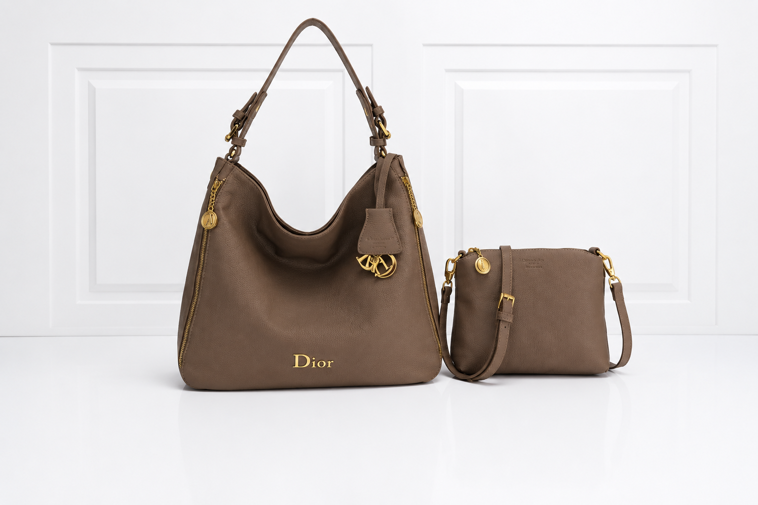 Dior Hobo Bag Set BROWN