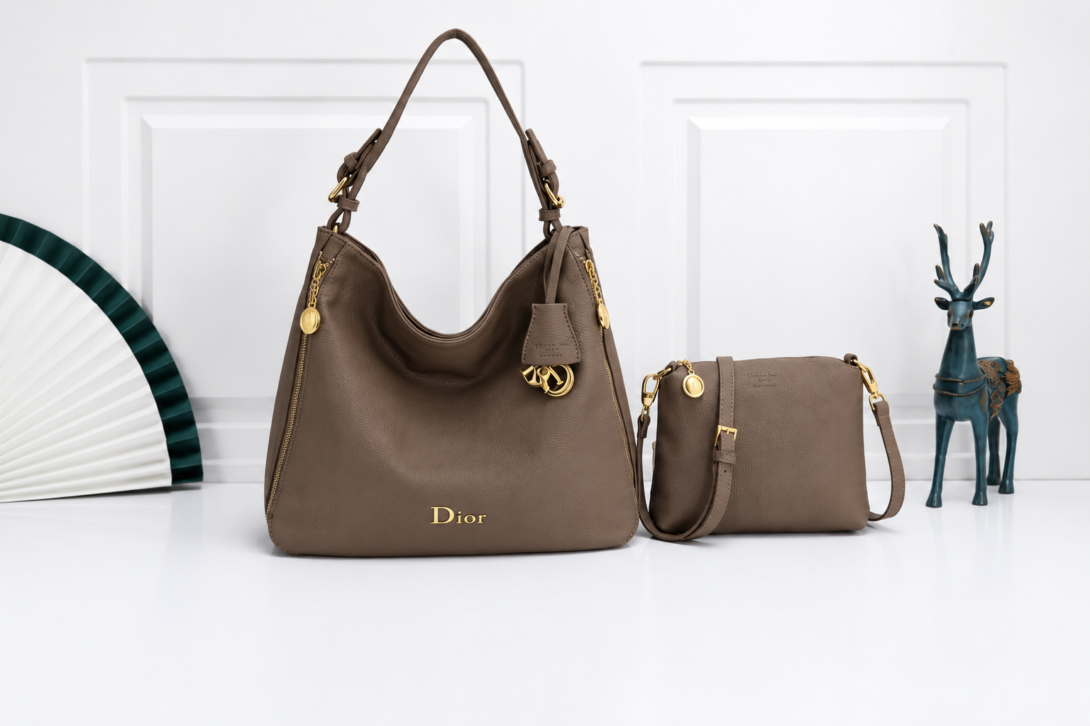 Dior Hobo Bag Set BROWN